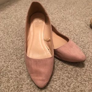 Blush pink flats